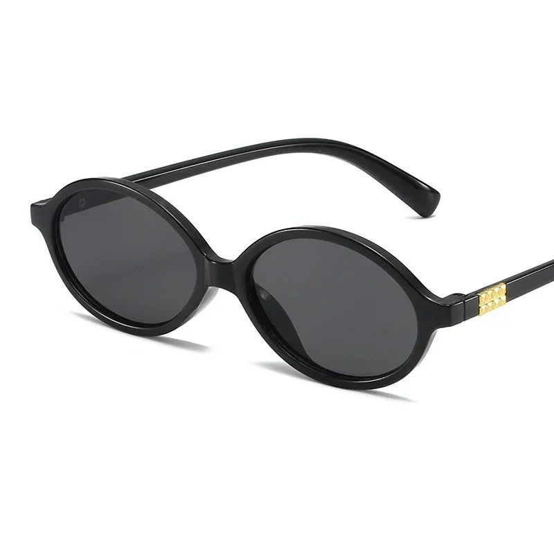 Bricql Noir – Y2K Retro Micro Oval Sunglasses