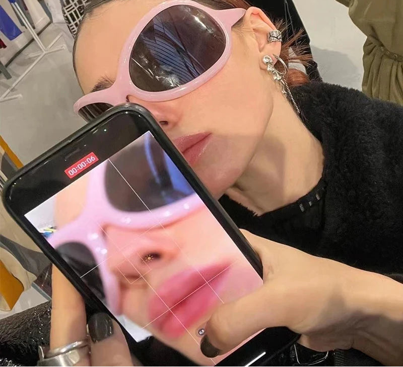 Bricql Eclipse – Y2K Punk Oval Sunglasses